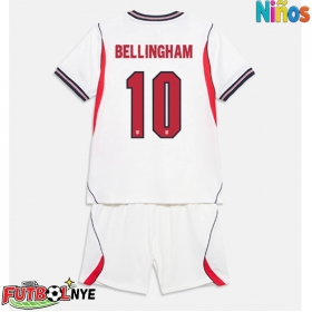 Camiseta Inglaterra Jude Bellingham #10 Primera Equipación para niños Mundial 2026 manga corta (+ pantalones cortos)